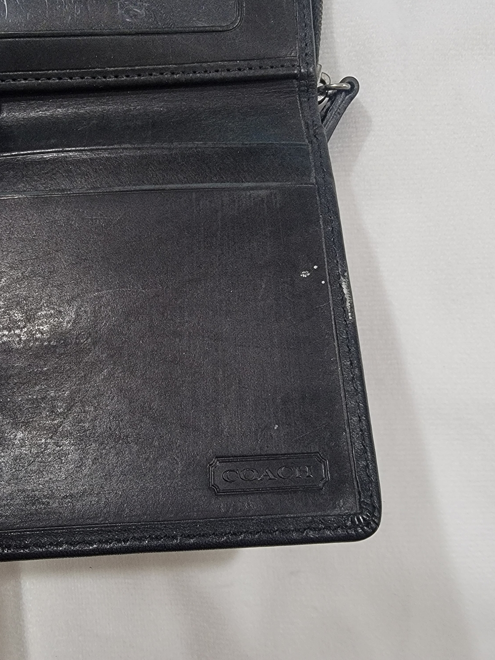 Coach Black Leather Continental Wallet - Picture 3 of 4